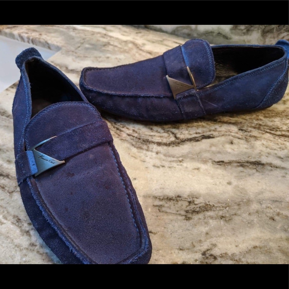 Men’s Kenneth Cole blue leather suede loafers